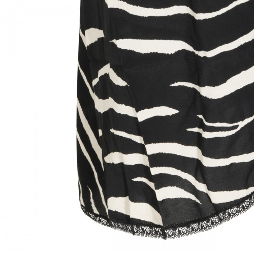 BLACK AND WHITE VISCOSE DRESS