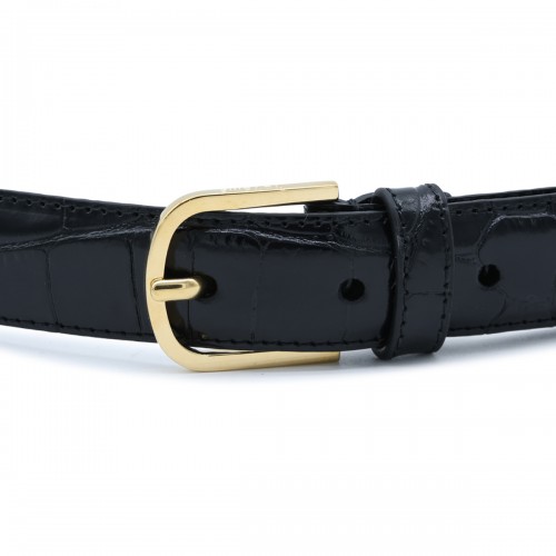 BLACK LEATHER BELT 2