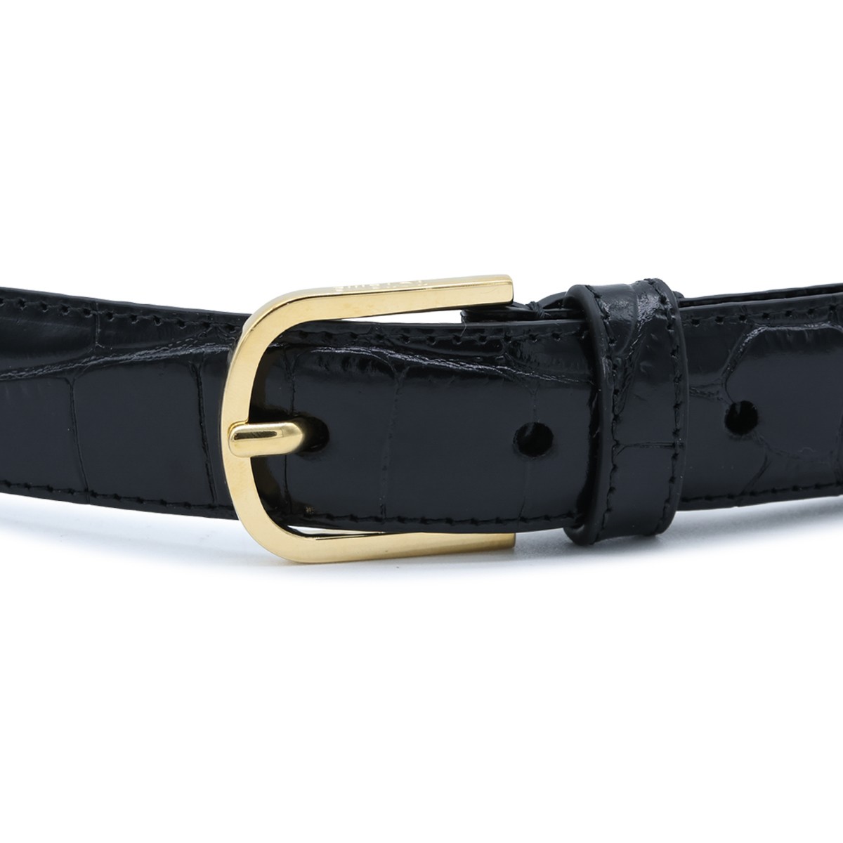 BLACK LEATHER BELT