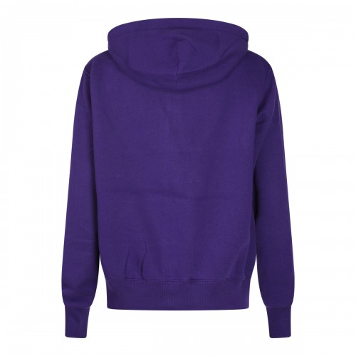 DARK VINTAGE GREY COTTON HOODED SWEATSHIRT