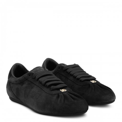 BLACK LEATHER SNEAKERS