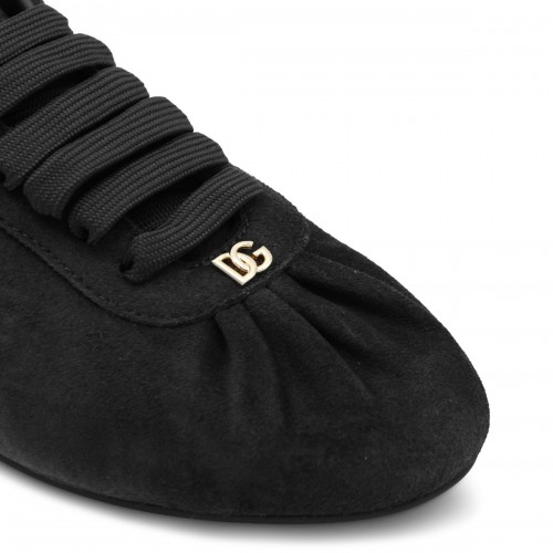 BLACK LEATHER SNEAKERS
