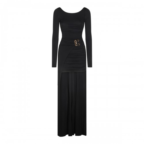BLACK STRETCH LONG DRESS