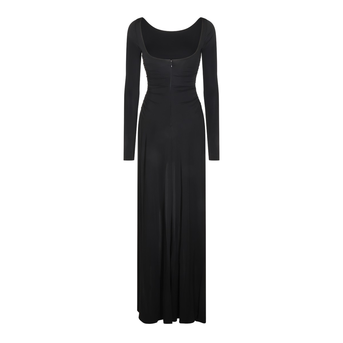 BLACK STRETCH LONG DRESS