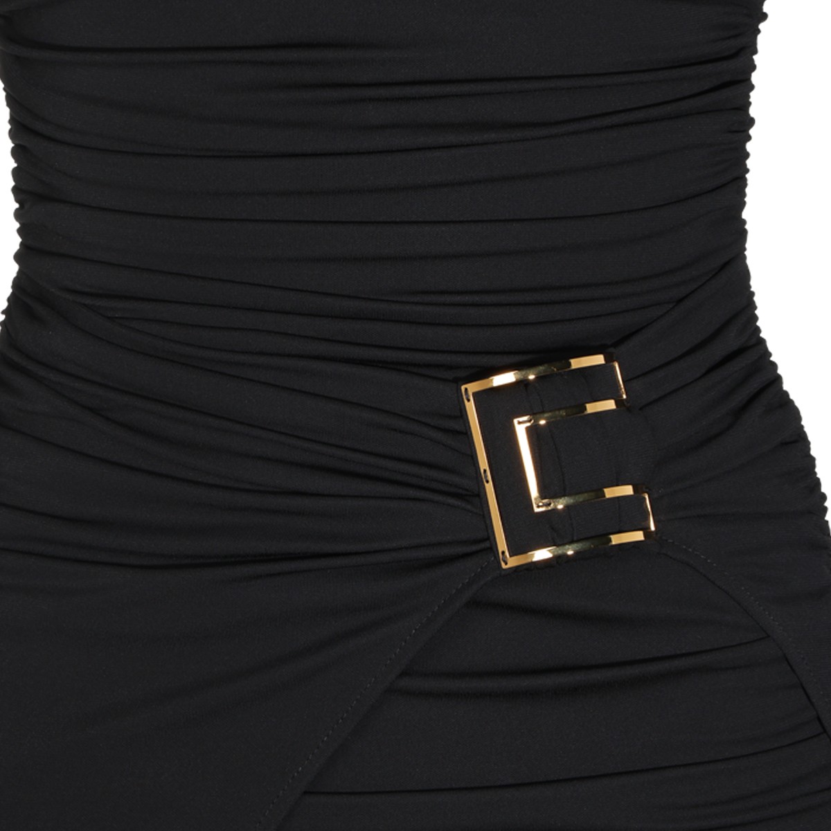 BLACK STRETCH LONG DRESS