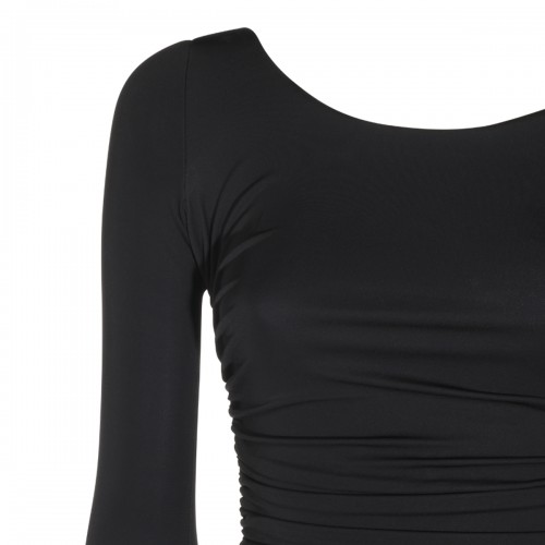 BLACK STRETCH LONG DRESS