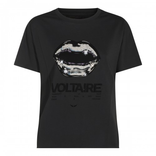 BLACK COTTON T-SHIRT