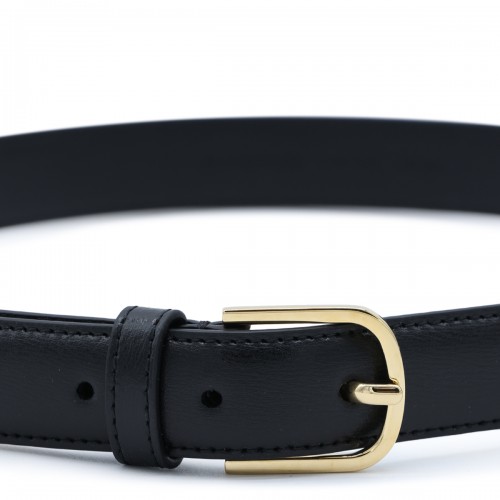 BLACK LEATHER BELT 2