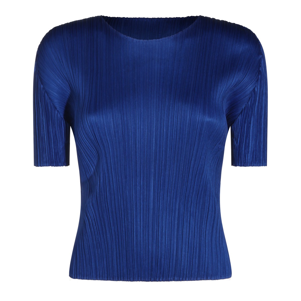 BLUE PLEATED TOP
