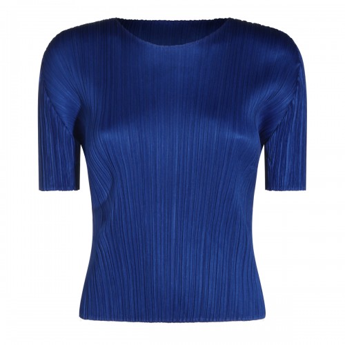 BLUE PLEATED TOP