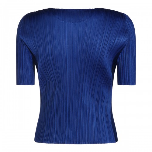 BLUE PLEATED TOP