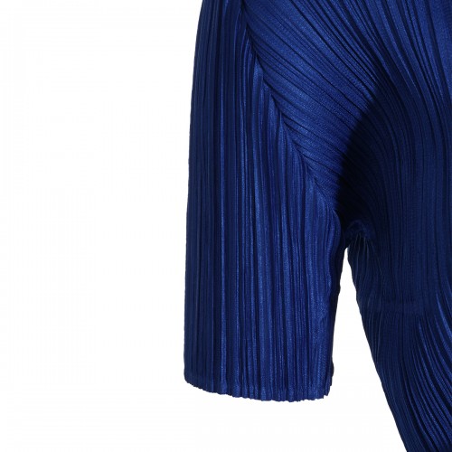 BLUE PLEATED TOP