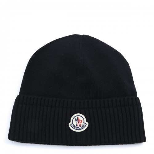 BLACK CASHMERE BLEND BEANIE