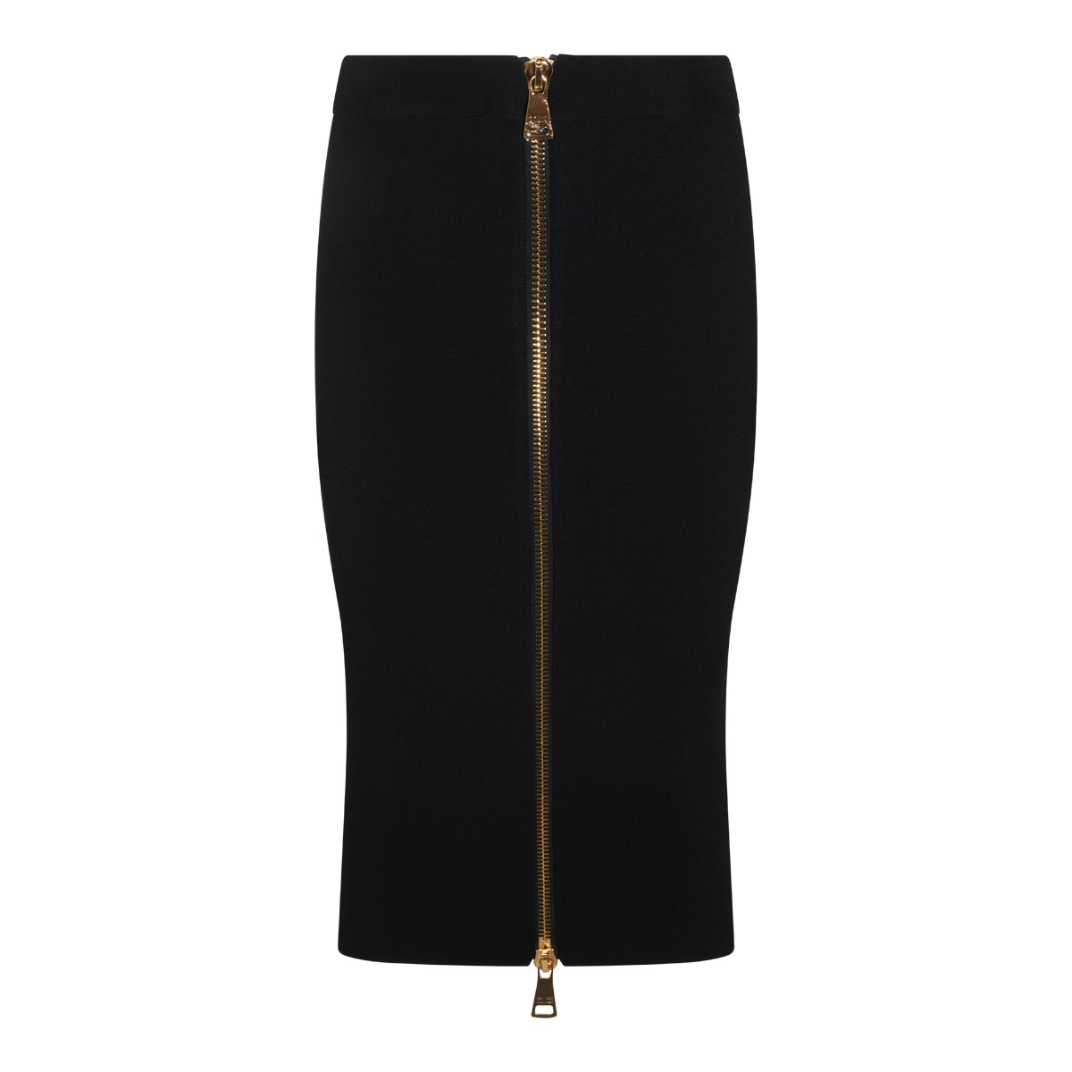 BLACK STRETCH PENCIL SKIRT