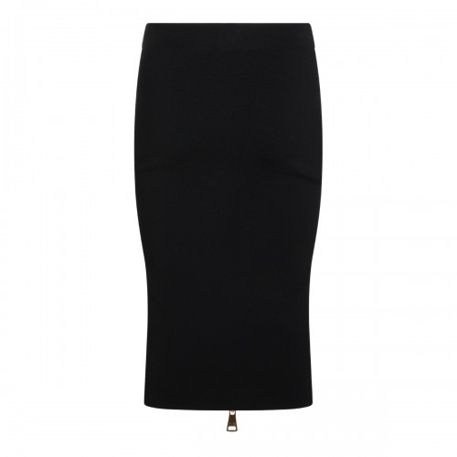 BLACK STRETCH PENCIL SKIRT 2