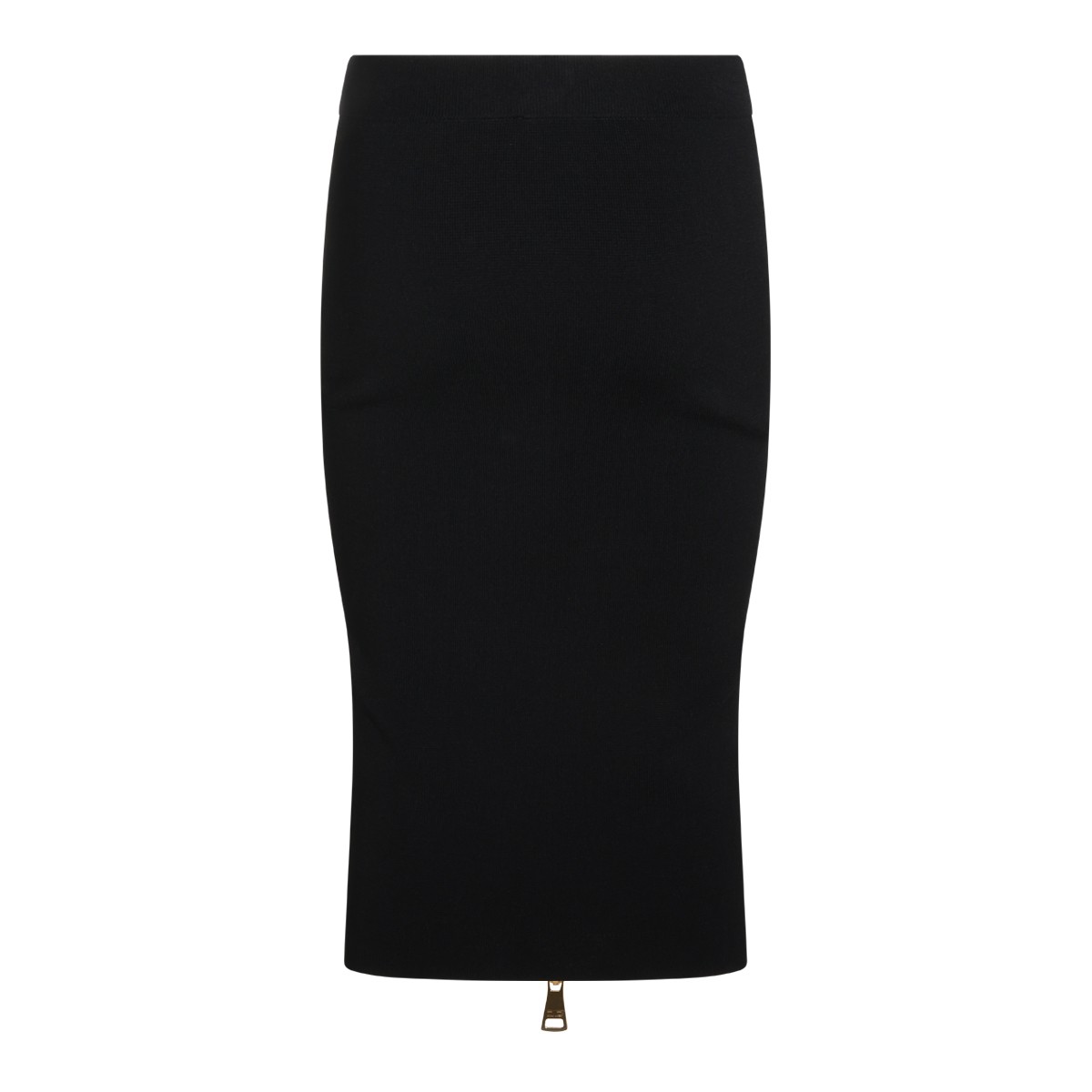 BLACK STRETCH PENCIL SKIRT