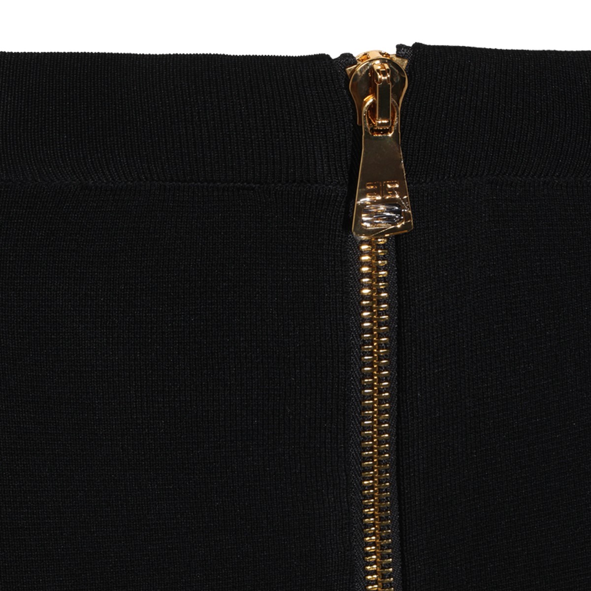 BLACK STRETCH PENCIL SKIRT
