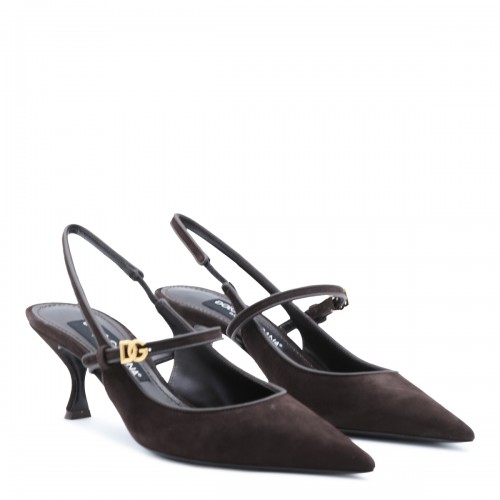 EBONY SUEDE SLINGBACK PUMPS 2