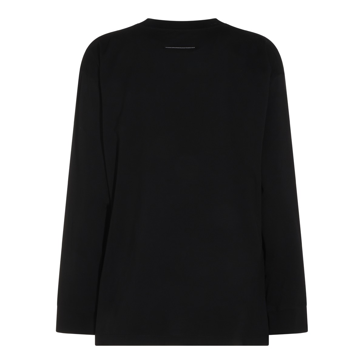 BLACK COTTON HANDWRITTEN T-SHIRT
