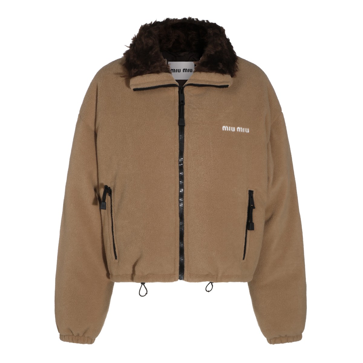 CAMEL VIRGIN WOOL DOWN JACKET