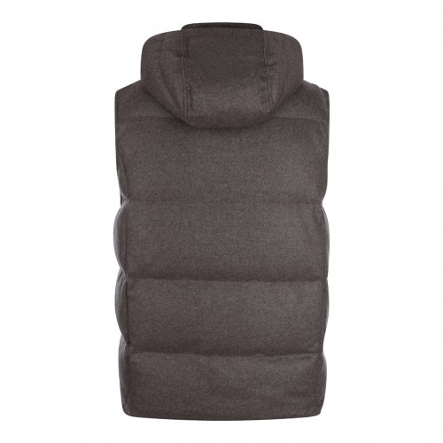 DARK BROWN WOOL VEST DOWN... 2