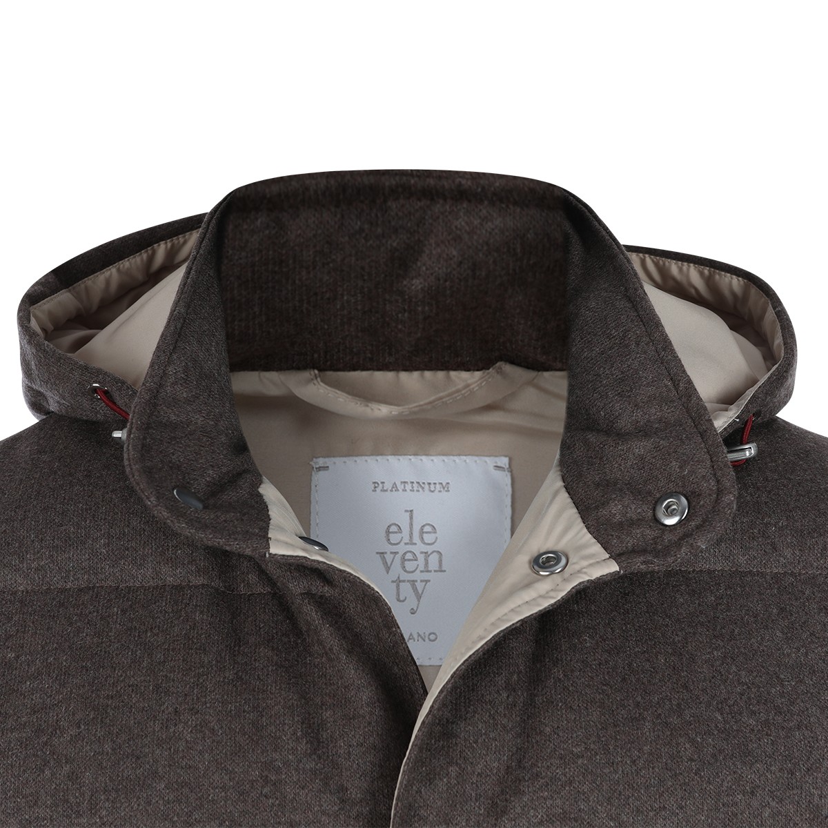 DARK BROWN WOOL VEST DOWN JACKET