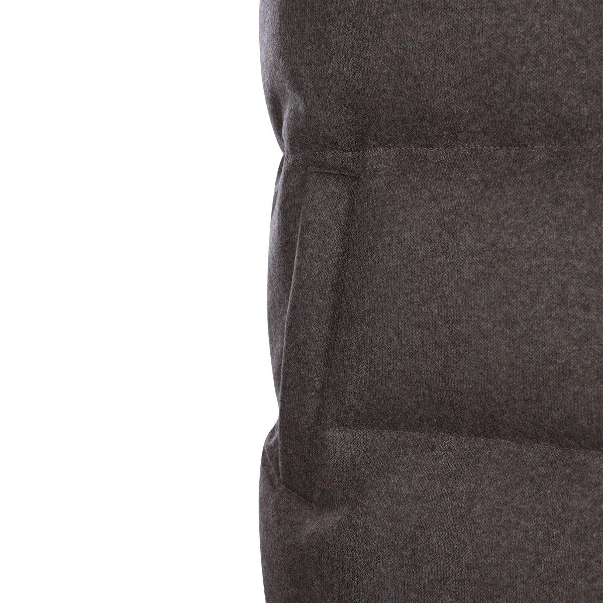 DARK BROWN WOOL VEST DOWN JACKET