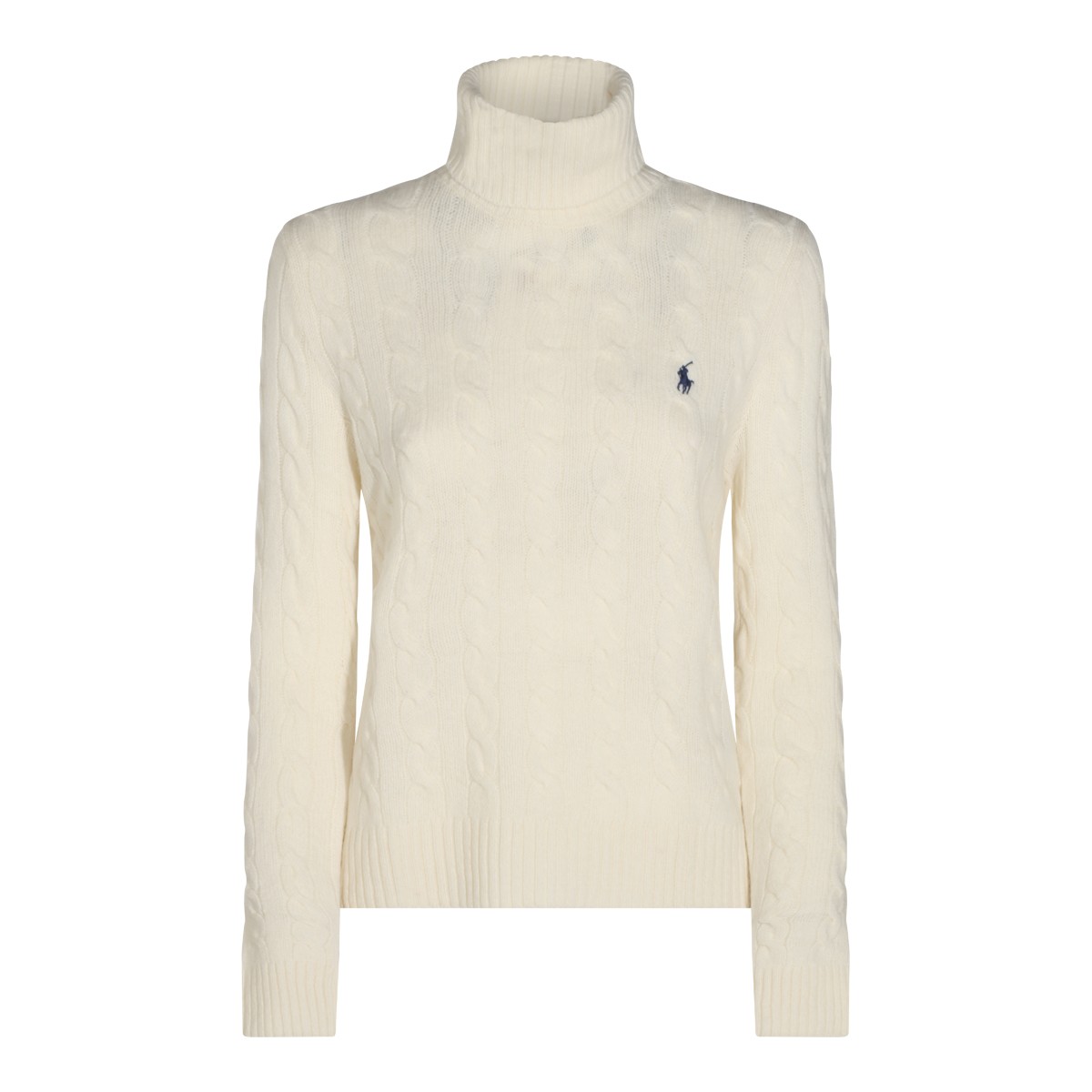 CREAM WOOL AND CASHMERE BLEND SWEATER