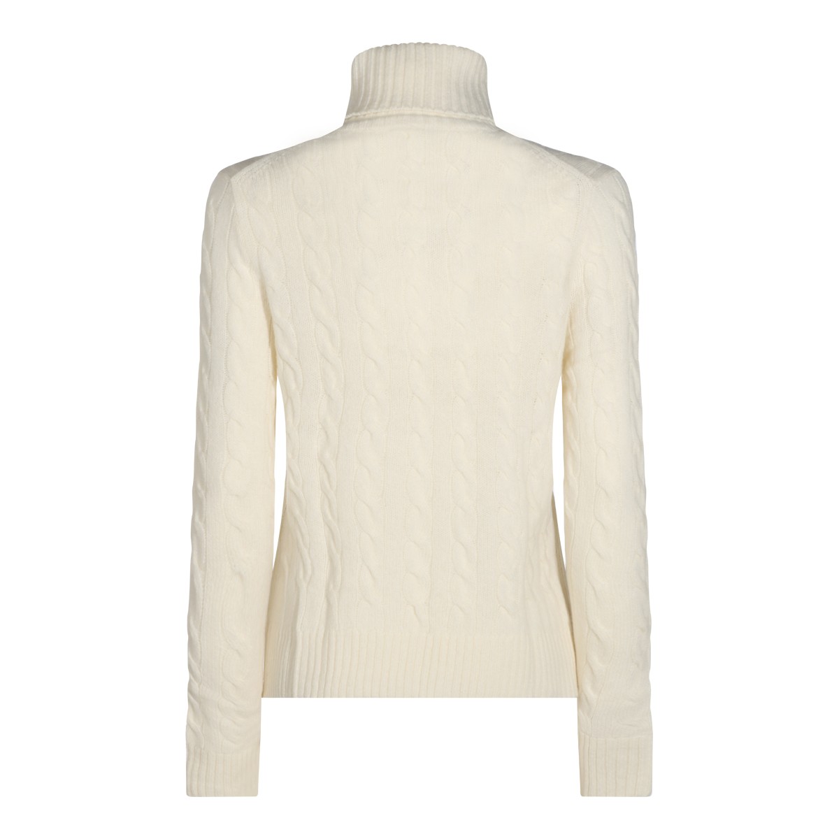 CREAM WOOL AND CASHMERE BLEND SWEATER