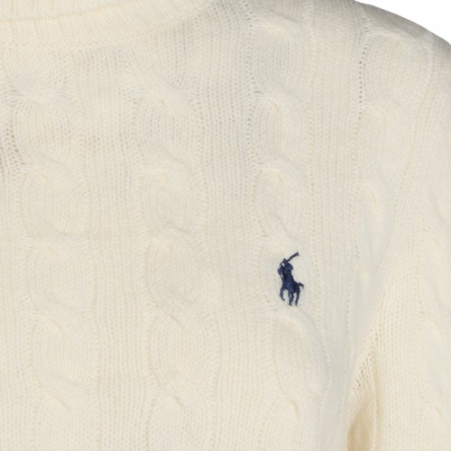 CREAM WOOL AND CASHMERE BLEND SWEATER