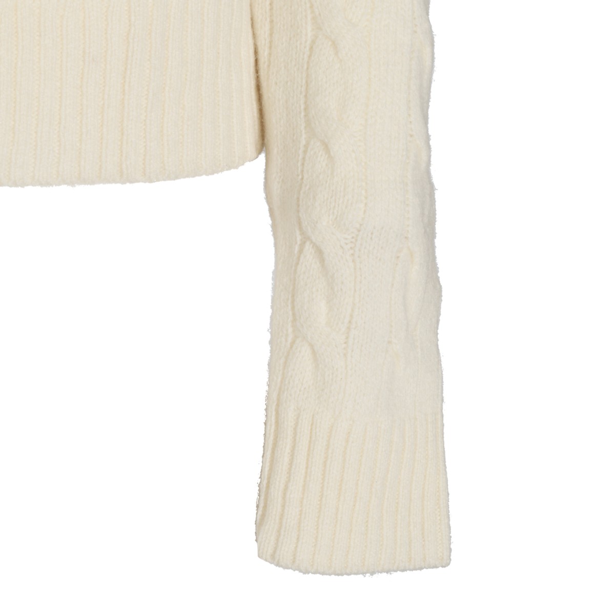 CREAM WOOL AND CASHMERE BLEND SWEATER