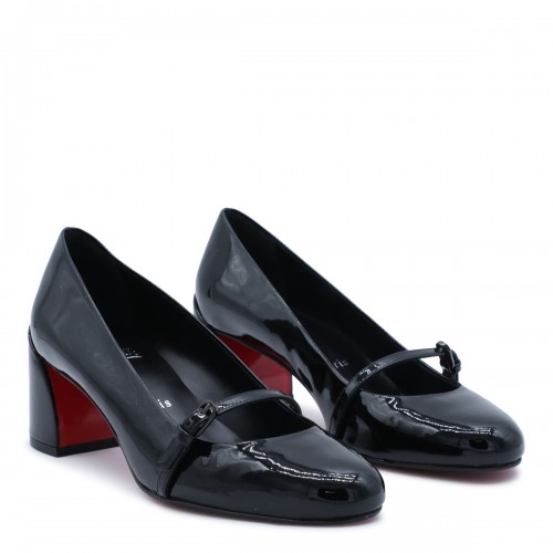 BLACK LEATHER NINA PUMPS 2