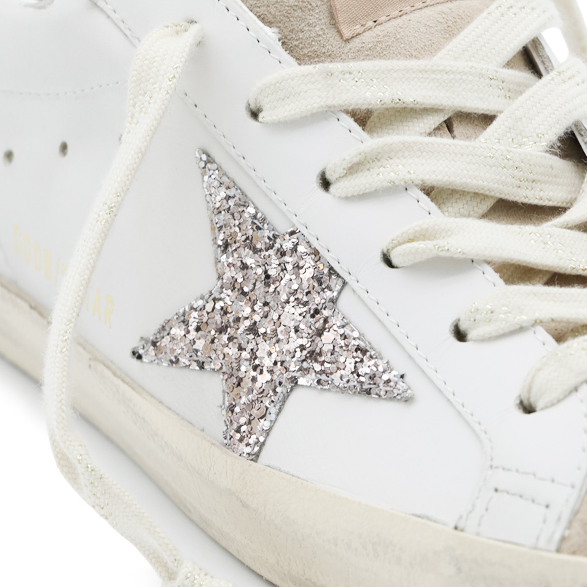 WHITE BEIGE AND BROWN LEATHER...