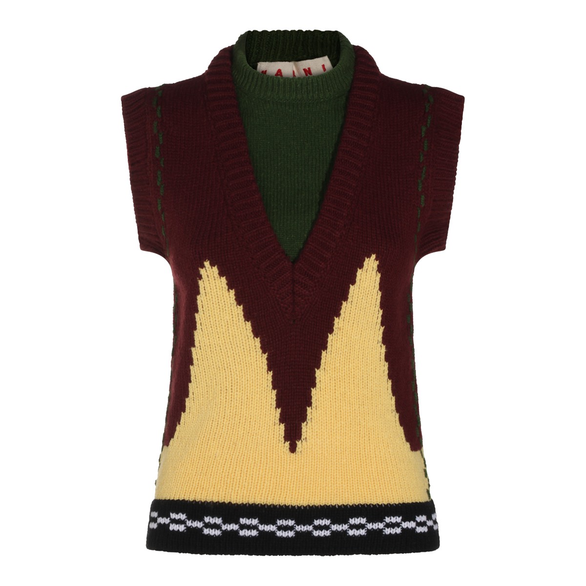 BORDEAUX WOOL VEST KNITWEAR