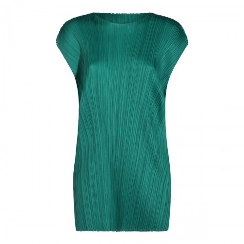 FRESH GREEN PLEATED MINI DRESS