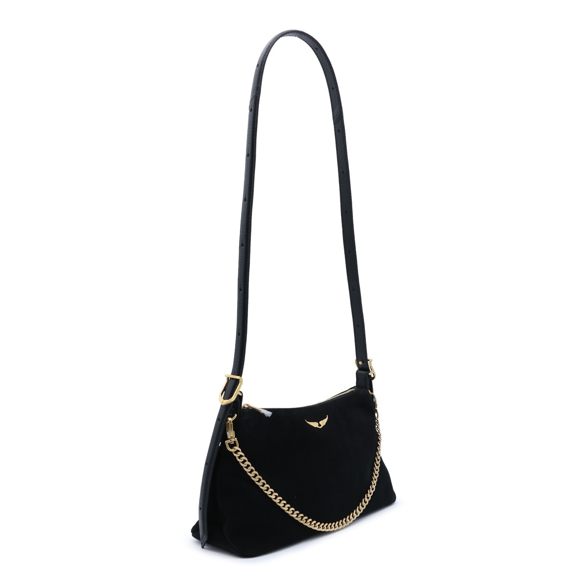 BLACK SUEDE JIM MINI SHOULDER BAG