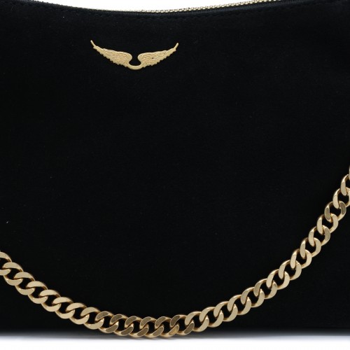 BLACK SUEDE JIM MINI SHOULDER BAG