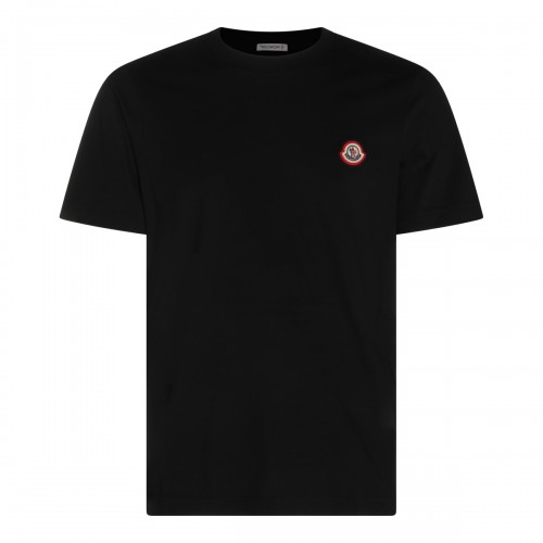 BLACK COTTON BRANDED T-SHIRT