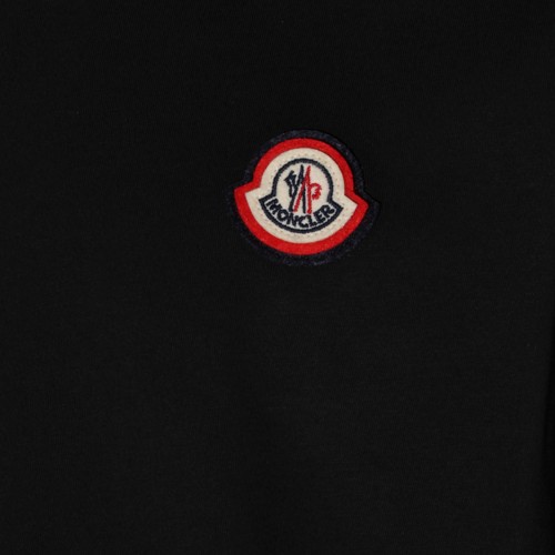 BLACK COTTON BRANDED T-SHIRT