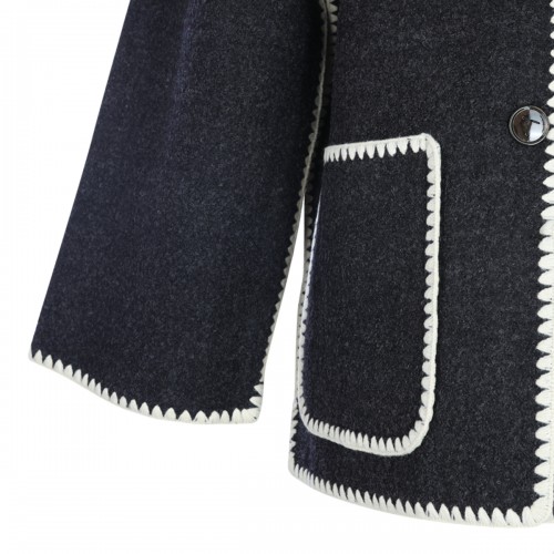 DARK GREY WOOL COAT