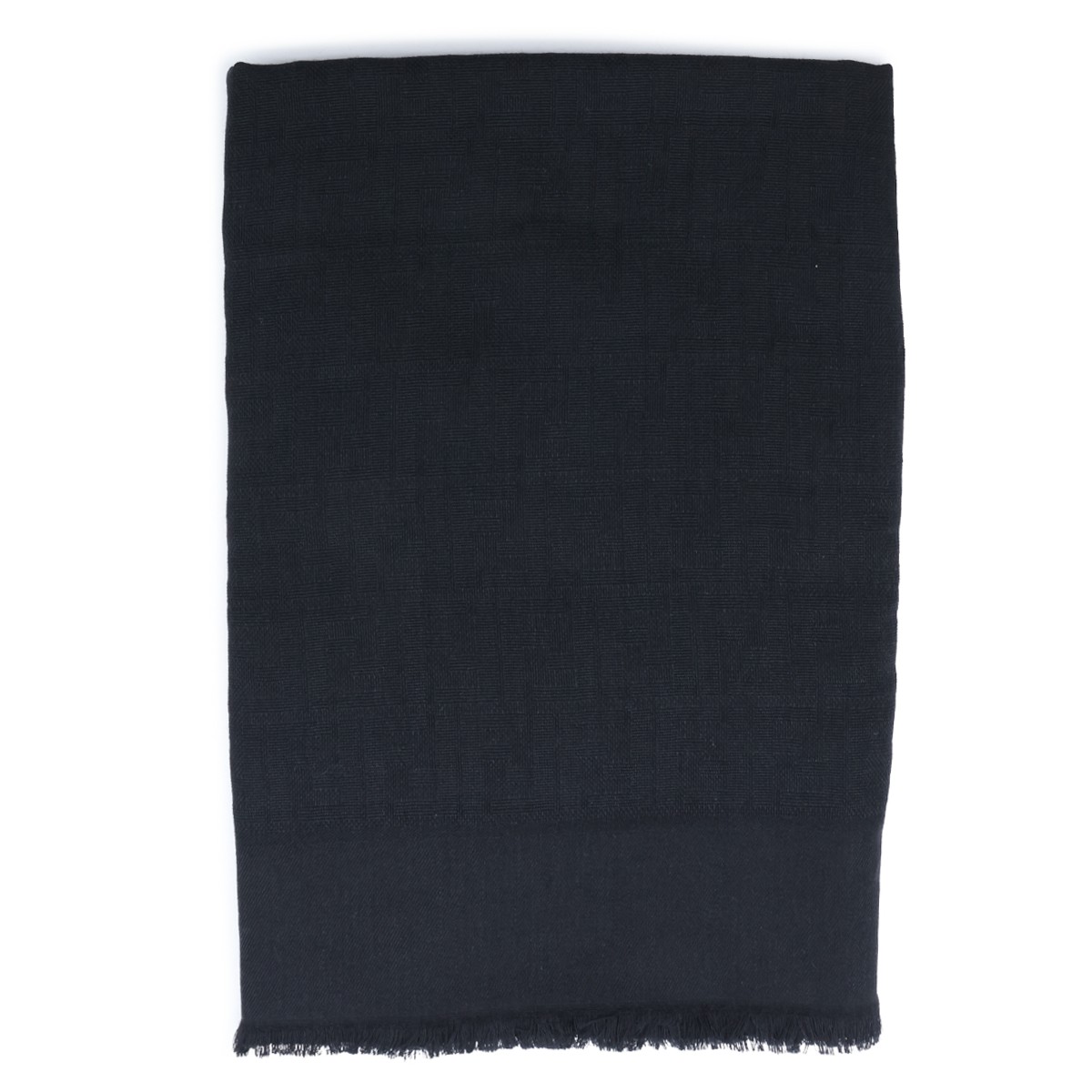 BLACK WOOL SCARF