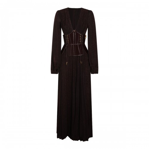 DARK CHOCOLATE LONG DRESS