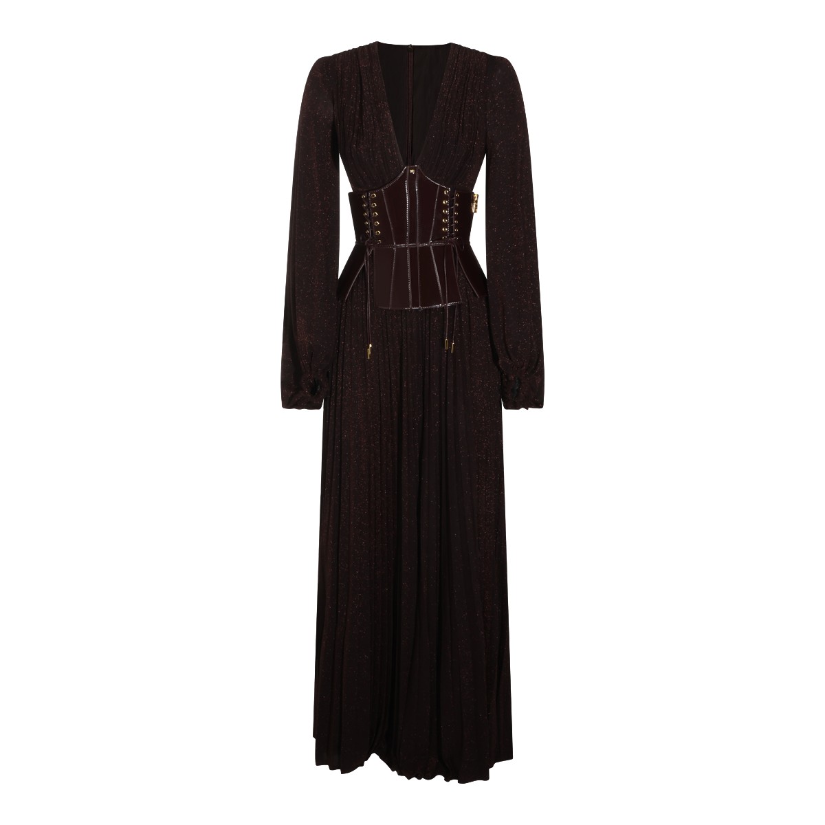 DARK CHOCOLATE LONG DRESS