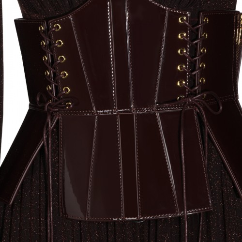 DARK CHOCOLATE LONG DRESS