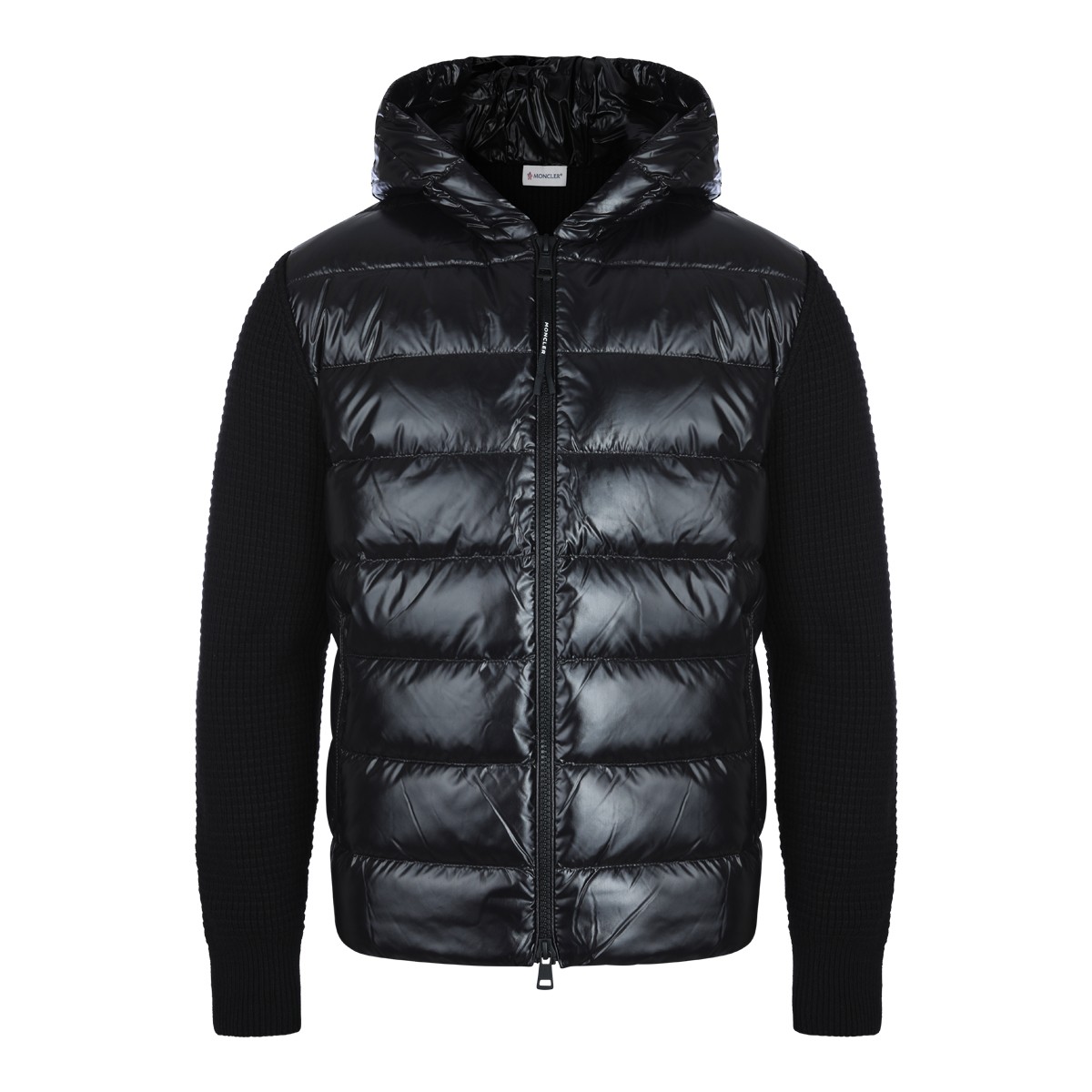 BLACK KNITTED CASUAL JACKET