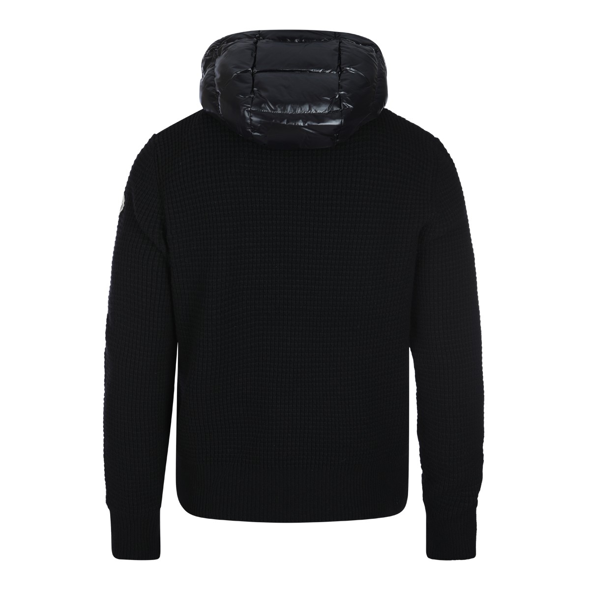 BLACK KNITTED CASUAL JACKET