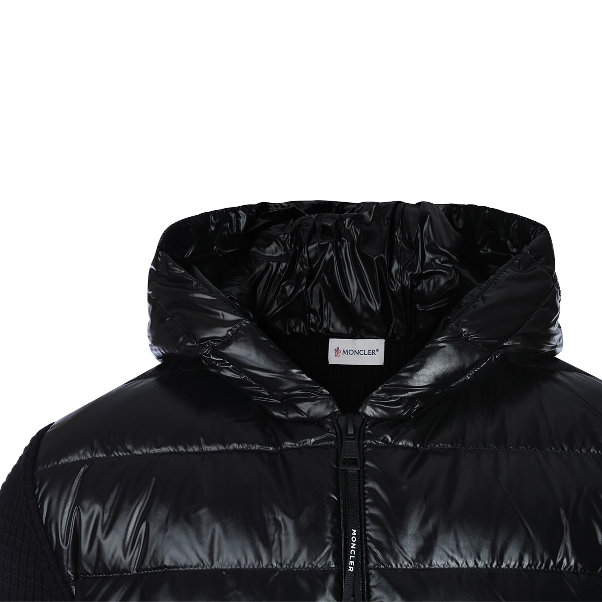 BLACK KNITTED CASUAL JACKET