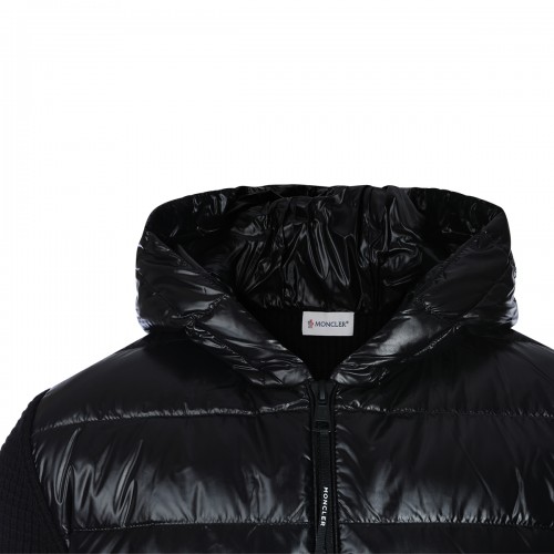 BLACK KNITTED CASUAL JACKET