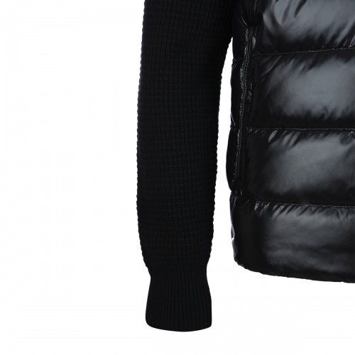 BLACK KNITTED CASUAL JACKET