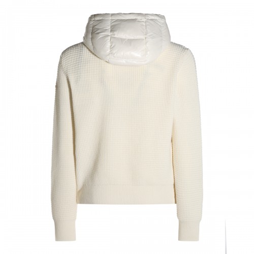 WHITE KNITTED CASUAL JACKET 2